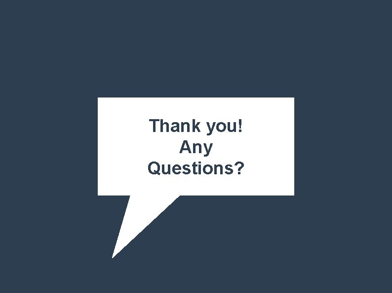 Thank you! Any Questions? Thank you! Any Questions?