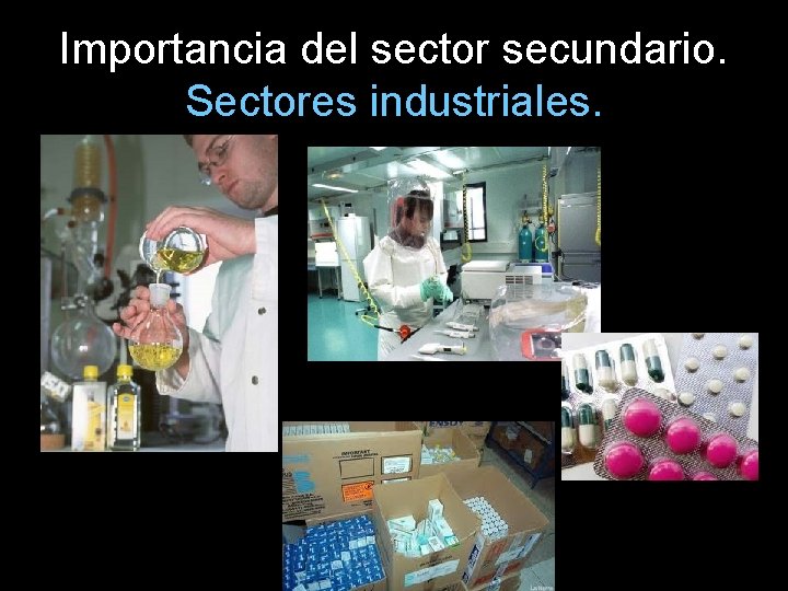 Importancia del sector secundario. Sectores industriales. 