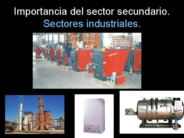 Importancia del sector secundario. Sectores industriales. 