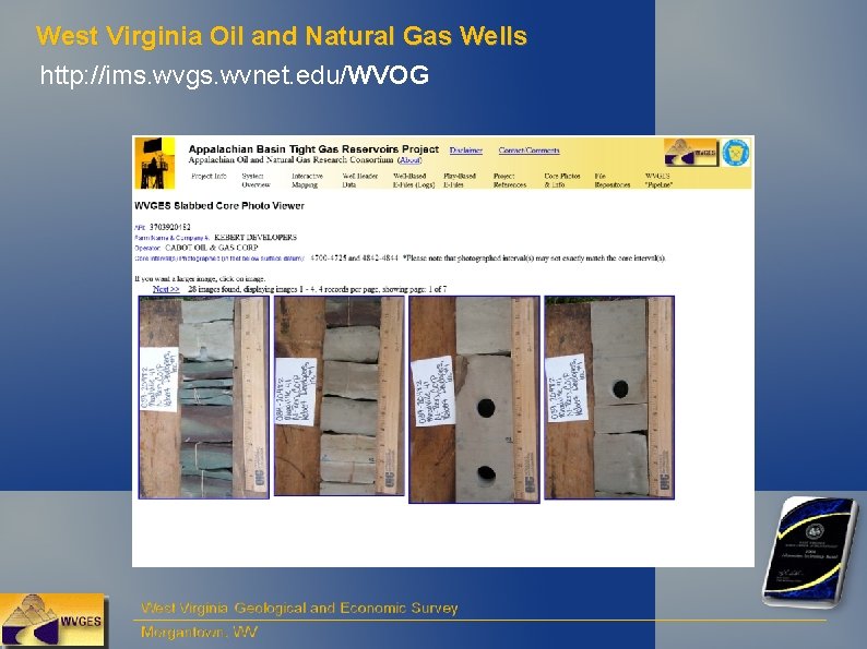 West Virginia Oil and Natural Gas Wells http: //ims. wvgs. wvnet. edu/WVOG 