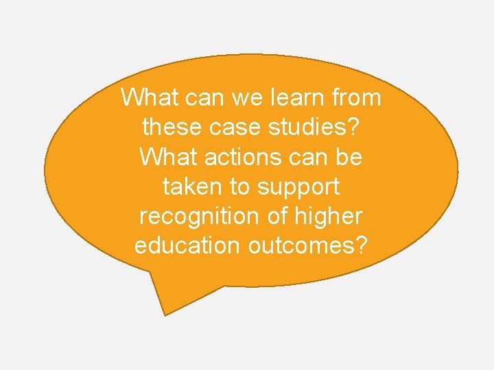What can we learn from these case studies? What actions can be taken to