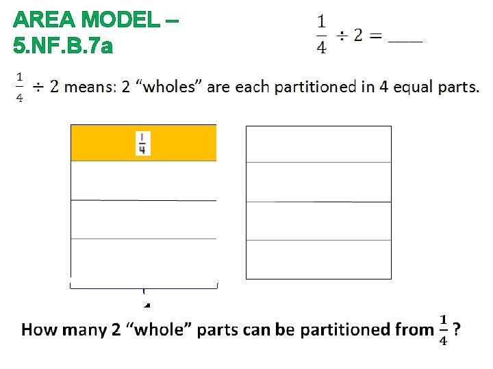 AREA MODEL – 5. NF. B. 7 a 1 