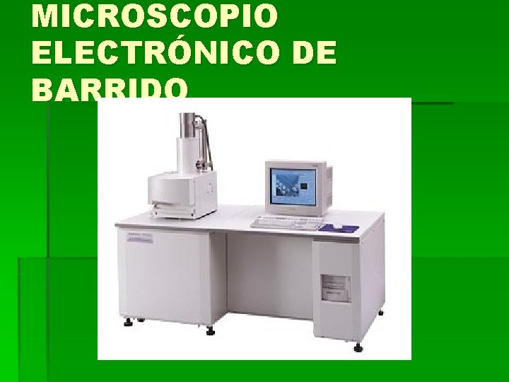 MICROSCOPIO ELECTRÓNICO DE BARRIDO MICROSCOPIO ELECTRÓNICO DE BARRIDO