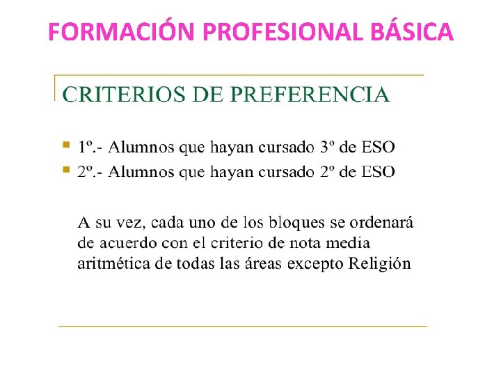 FORMACIÓN PROFESIONAL BÁSICA 