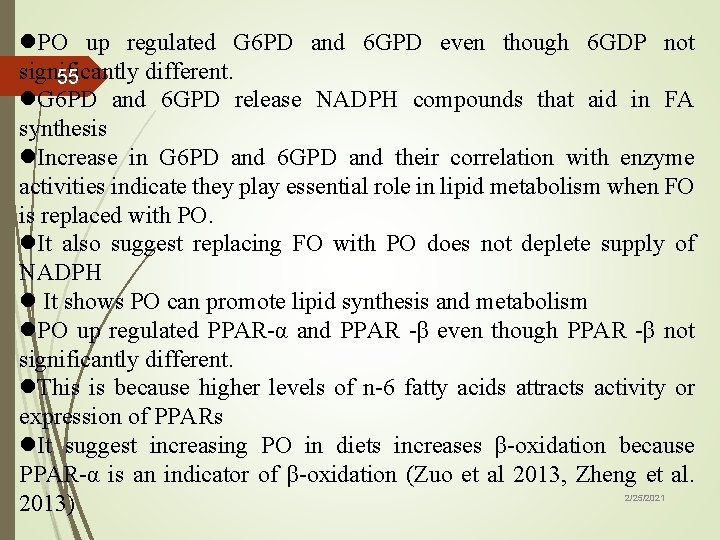 l. PO up regulated G 6 PD and 6 GPD even though 6 GDP