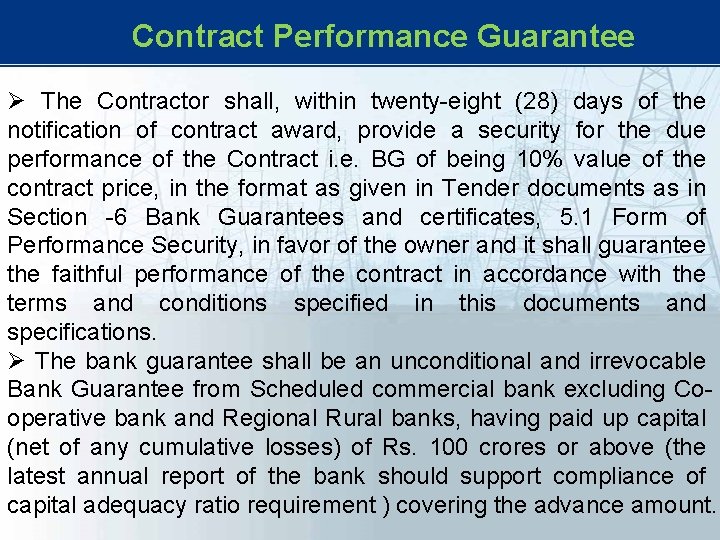 Contract Performance Guarantee Ø The Contractor shall, within twenty-eight (28) days of the Contract Performance Guarantee Ø The Contractor shall, within twenty-eight (28) days of the