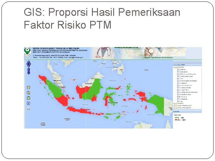 GIS: Proporsi Hasil Pemeriksaan Faktor Risiko PTM 
