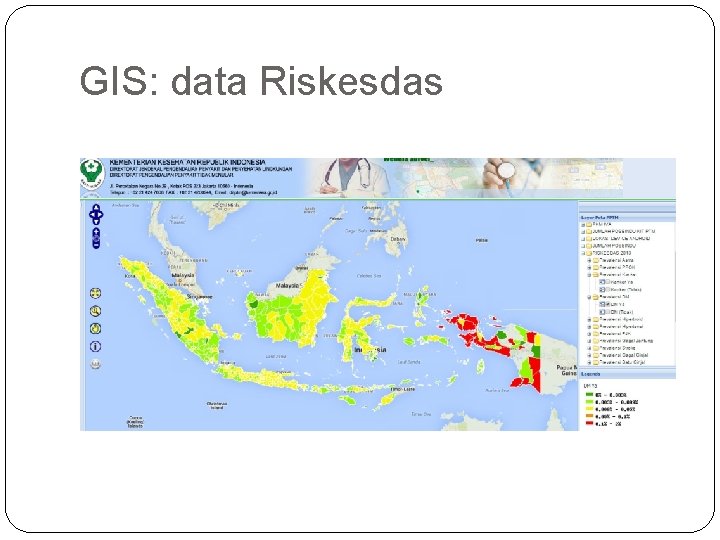 GIS: data Riskesdas 