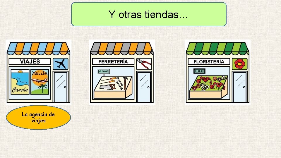 Y otras tiendas… La agencia de viajes 