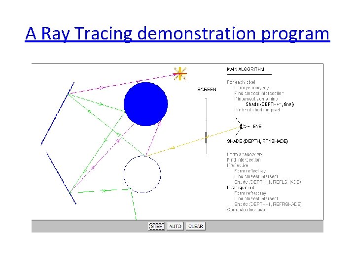 A Ray Tracing demonstration program 