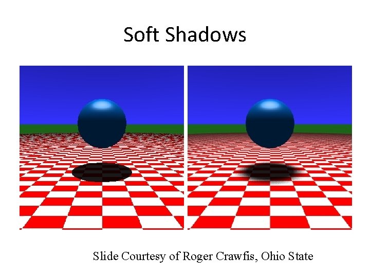 Soft Shadows Slide Courtesy of Roger Crawfis, Ohio State 