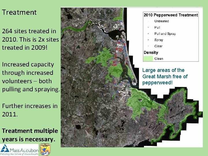 Treatment 264 sites treated in 2010. This is 2 x sites treated in 2009!