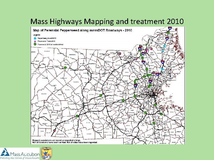 Mass Highways Mapping and treatment 2010 