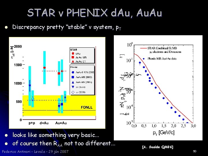 STAR v PHENIX d. Au, Au. Au l l l Discrepancy pretty “stable” v