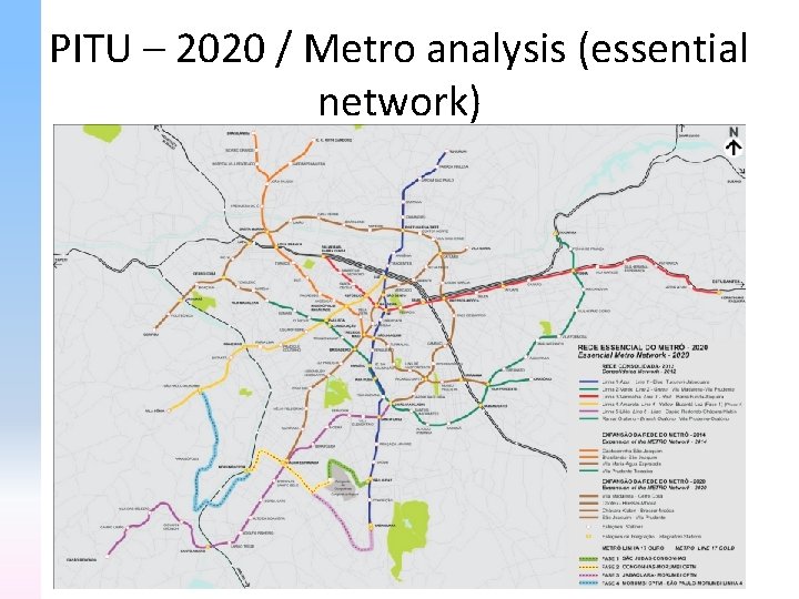 PITU – 2020 / Metro analysis (essential network) 