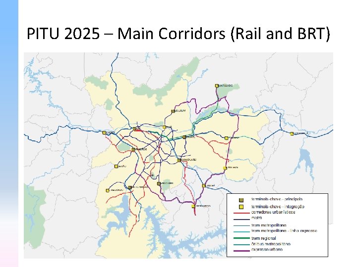 PITU 2025 – Main Corridors (Rail and BRT) 