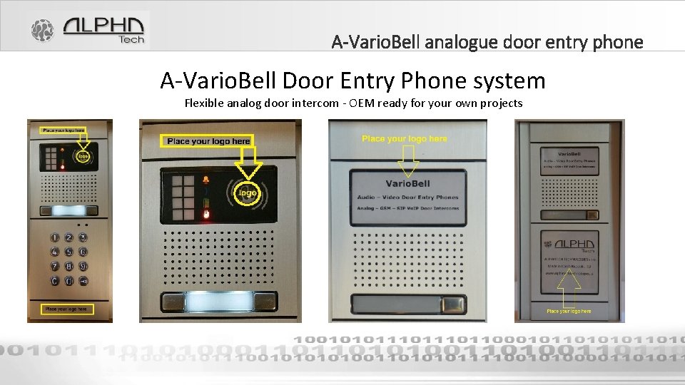 A-Vario. Bell analogue door entry phone A-Vario. Bell Door Entry Phone system Flexible analog