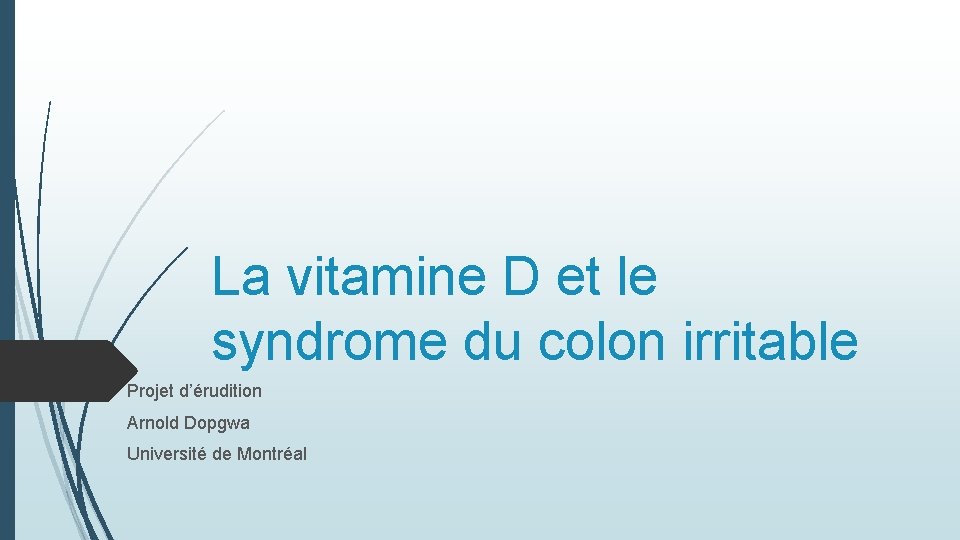 La vitamine D et le syndrome du colon — free download