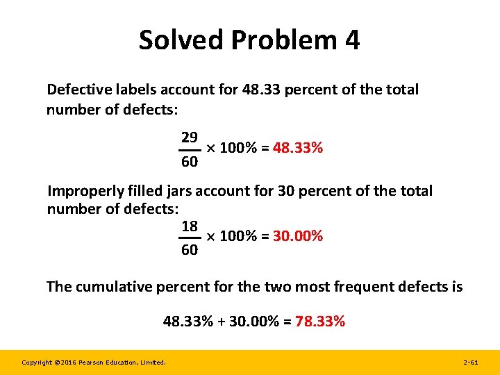 Solved Problem 4 Defective labels account for 48. 33 percent of the total number