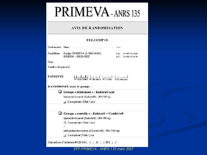 EPF-PRIMEVA - ANRS 135 mars 2007 