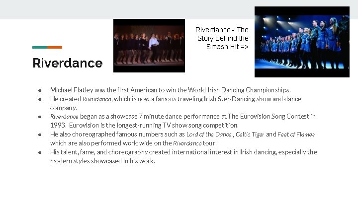 Riverdance - The Story Behind the Smash Hit => Riverdance ● ● ● Michael