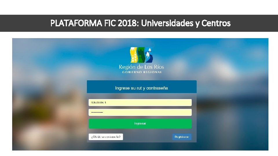 PLATAFORMA FIC 2018: Universidades y Centros 