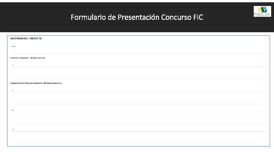 Formulario de Presentación Concurso FIC 