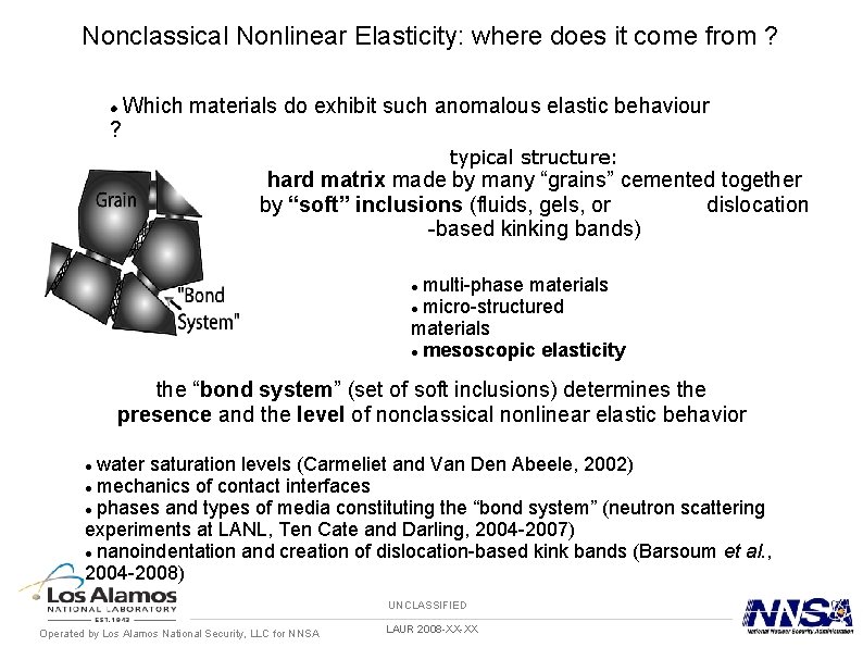 Nonclassical Nonlinear Elasticity: where does it come from ? ? Which materials do exhibit