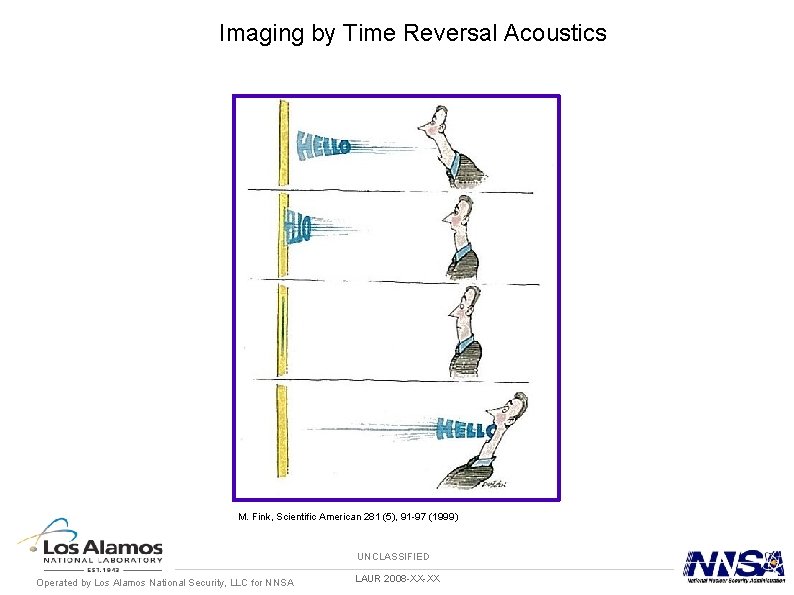 Imaging by Time Reversal Acoustics M. Fink, Scientific American 281 (5), 91 -97 (1999) Imaging by Time Reversal Acoustics M. Fink, Scientific American 281 (5), 91 -97 (1999)