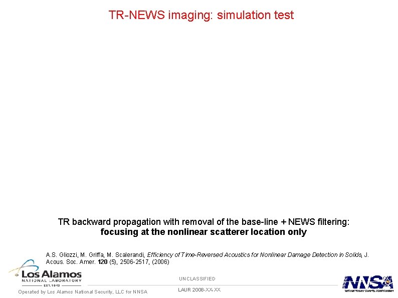 TR-NEWS imaging: simulation test TR backward propagation with removal of the base-line + NEWS