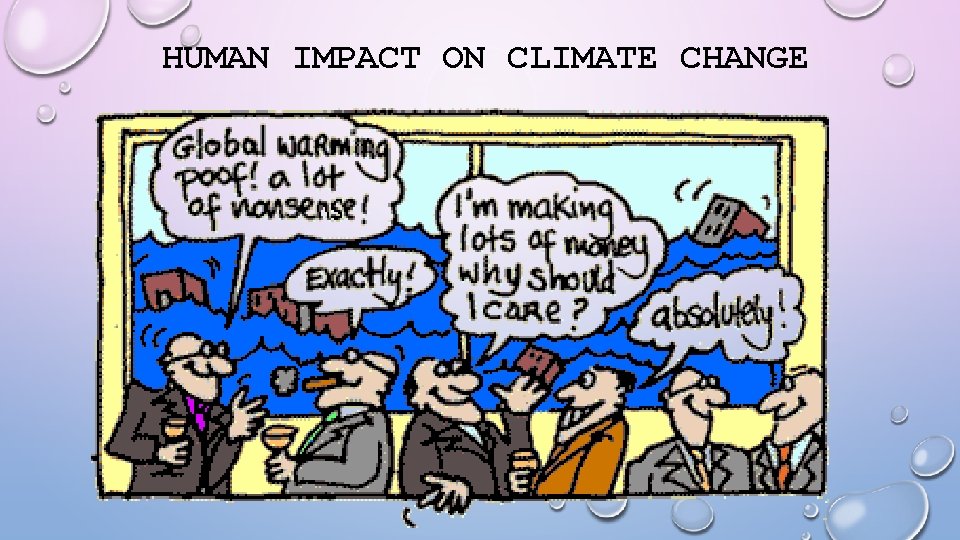 HUMAN IMPACT ON CLIMATE CHANGE 