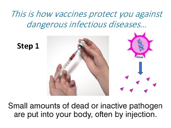 This is how vaccines protect you against dangerous infectious diseases… Step 1 This is how vaccines protect you against dangerous infectious diseases… Step 1