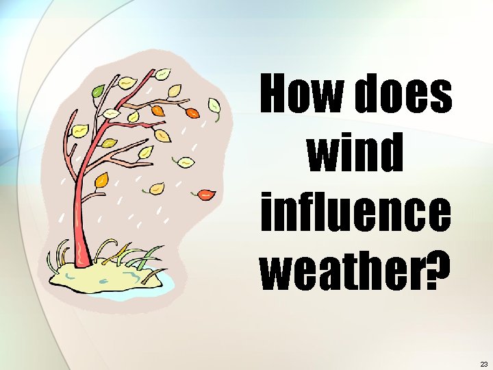 How does wind influence weather? 23 