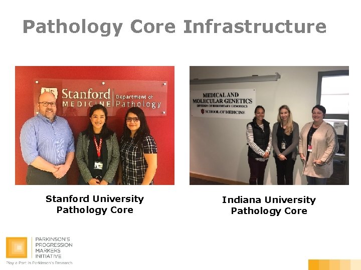 Pathology Core Infrastructure Stanford University Pathology Core Indiana University Pathology Core 