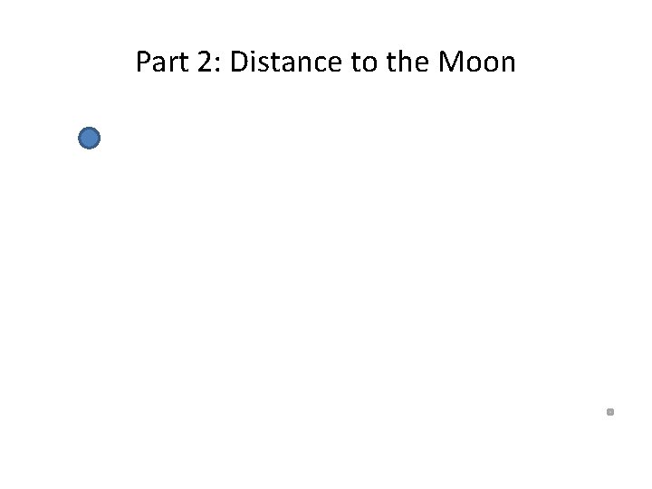 Part 2: Distance to the Moon 