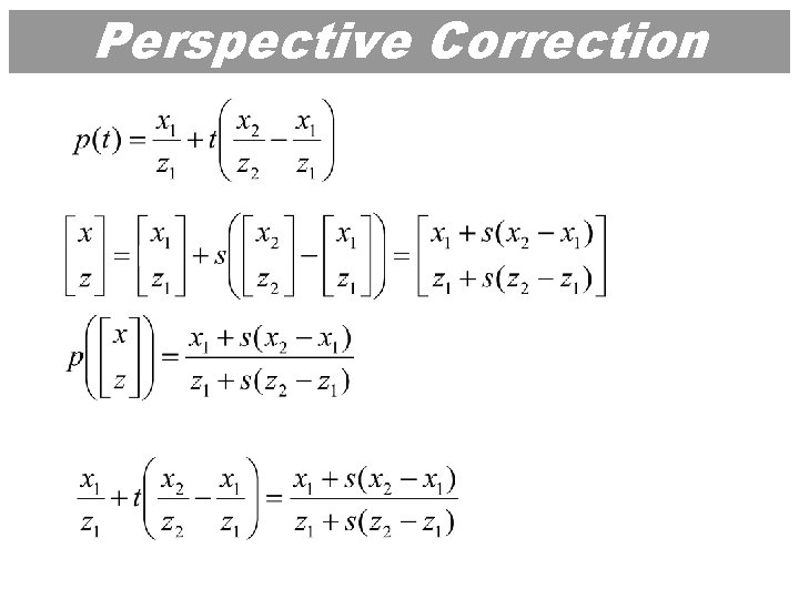 Perspective Correction 