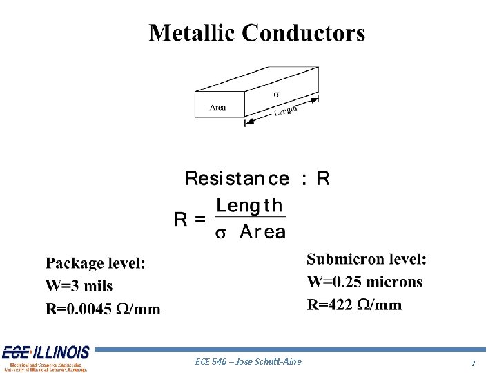 ECE 546 – Jose Schutt-Aine 7 