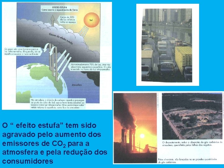 O “ efeito estufa” tem sido agravado pelo aumento dos emissores de CO 2