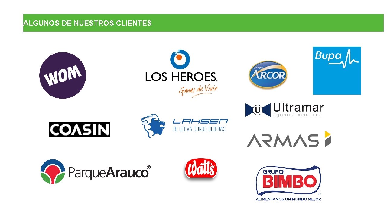 ALGUNOS DE NUESTROS CLIENTES 