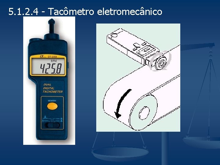 5. 1. 2. 4 - Tacômetro eletromecânico 