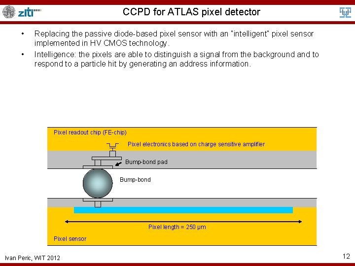 CCPD for ATLAS pixel detector • • Replacing the passive diode-based pixel sensor with