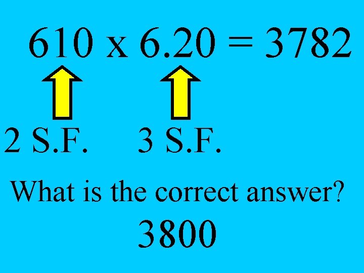 610 x 6. 20 = 3782 2 S. F. 3 S. F. What is