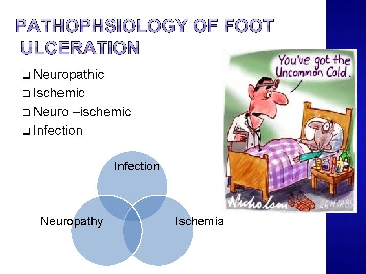 q Neuropathic q Ischemic q Neuro –ischemic q Infection Neuropathy Ischemia 