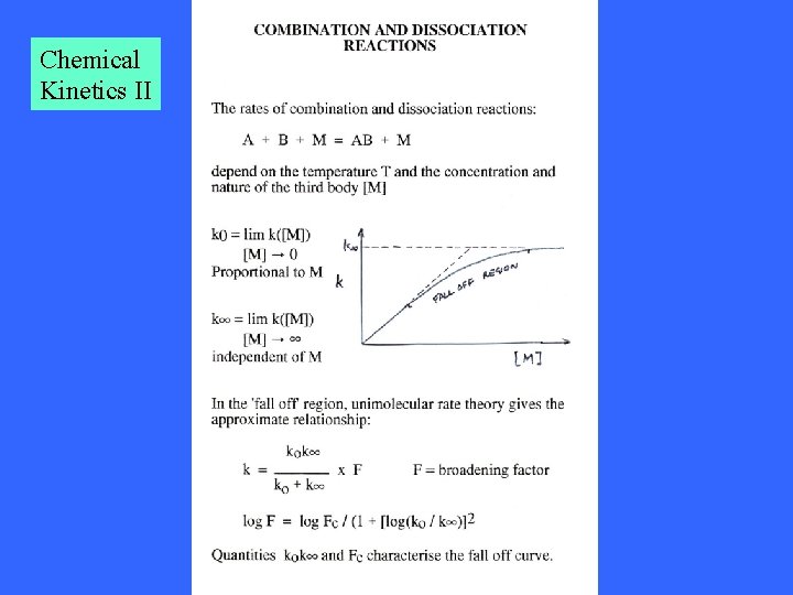 Chemical Kinetics II 