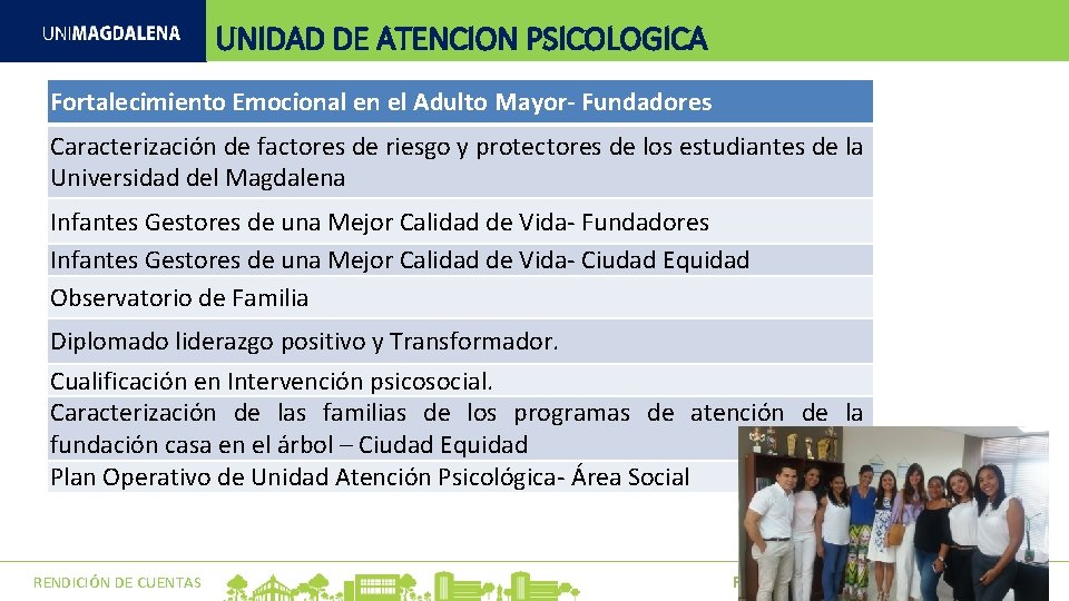 UNIDAD DE ATENCION PSICOLOGICA Fortalecimiento Emocional en el Adulto Mayor- Fundadores Caracterización de factores UNIDAD DE ATENCION PSICOLOGICA Fortalecimiento Emocional en el Adulto Mayor- Fundadores Caracterización de factores