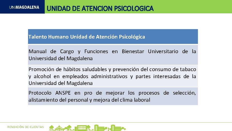 UNIDAD DE ATENCION PSICOLOGICA Talento Humano Unidad de Atención Psicológica Manual de Cargo y UNIDAD DE ATENCION PSICOLOGICA Talento Humano Unidad de Atención Psicológica Manual de Cargo y