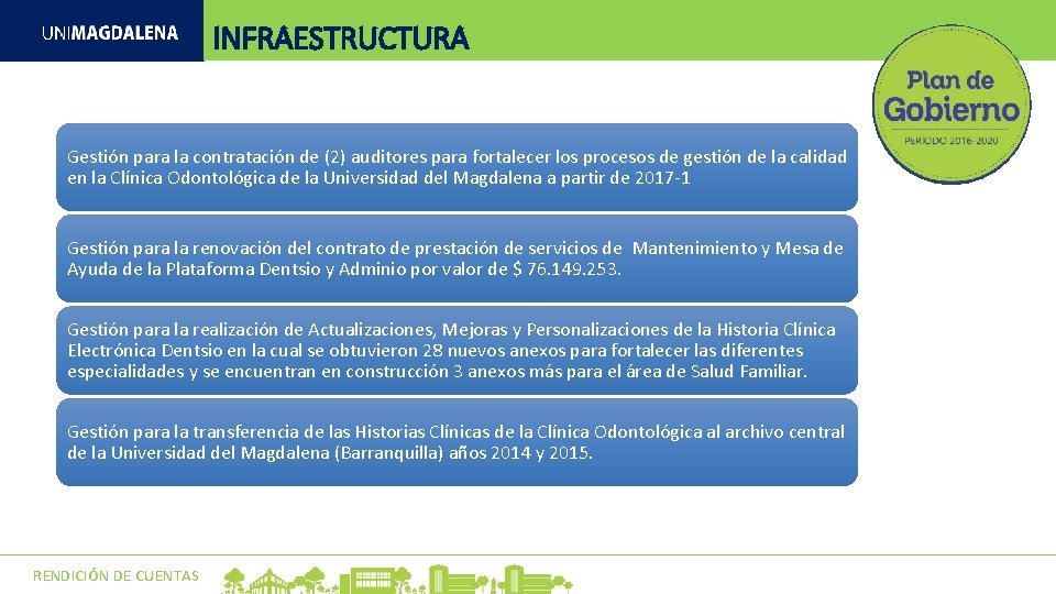 INFRAESTRUCTURA Gestión para la contratación de (2) auditores para fortalecer los procesos de gestión INFRAESTRUCTURA Gestión para la contratación de (2) auditores para fortalecer los procesos de gestión