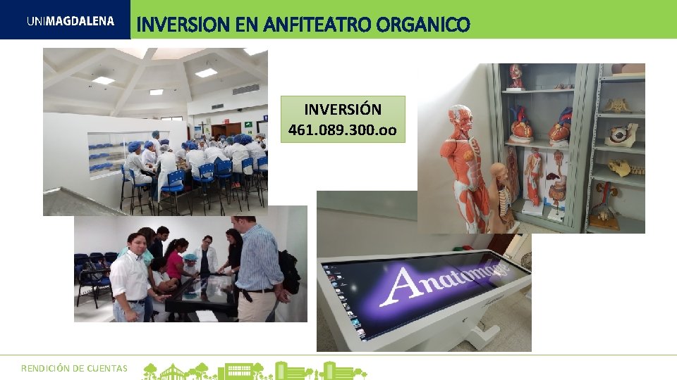INVERSION EN ANFITEATRO ORGANICO INVERSIÓN 461. 089. 300. oo RENDICIÓN DE CUENTAS FACULTAD DE INVERSION EN ANFITEATRO ORGANICO INVERSIÓN 461. 089. 300. oo RENDICIÓN DE CUENTAS FACULTAD DE