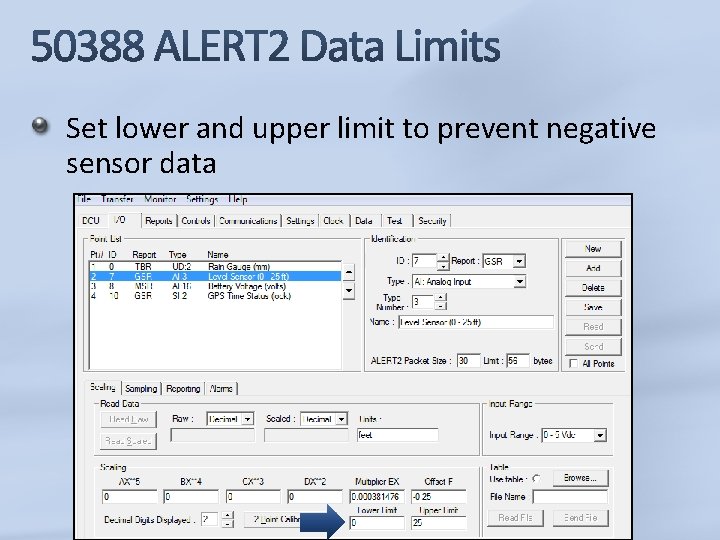 Set lower and upper limit to prevent negative sensor data 