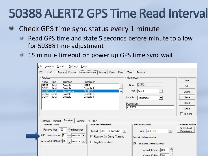 Check GPS time sync status every 1 minute Read GPS time and state 5